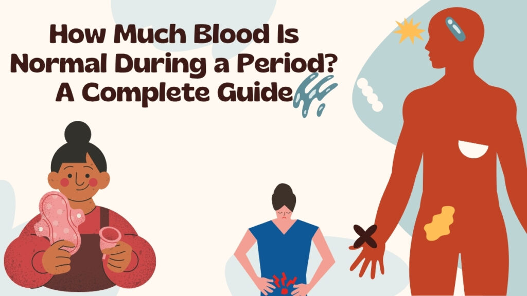 Woman tracking menstrual cycle to know how much blood is normal during a period